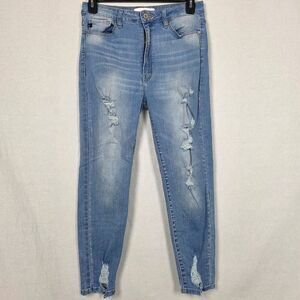 KanCan Distressed Light Wash Skinny Jeans Women 11/29